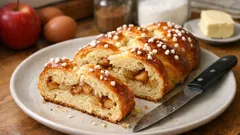 Treccia di pan brioche alle mele: soffice, profumata e perfetta a colazione