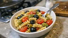 Fusilli alle olive e pomodorini: il primo profumato che si prepara in pochi minuti